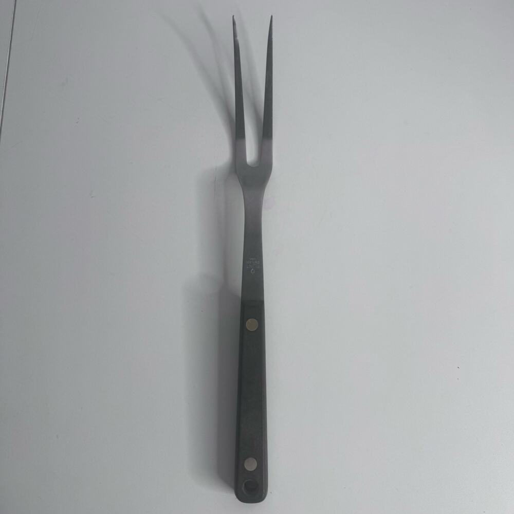Vintage Flint Meat Fork Stainless Steel Riveted Composite Handle USA